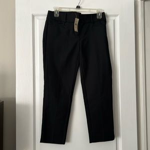 NWT Loft Riviera Slim Black Cropped Pants Marisa Fit 00P